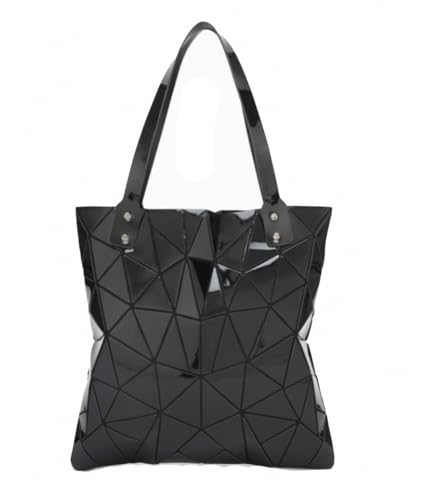 VisBeaut Handtasche mit geometrischem Gittermuster und Tragegriff für Damen, matte Tragetasche, Handtasche, geometrische Schultertasche (Style 21) von VisBeaut