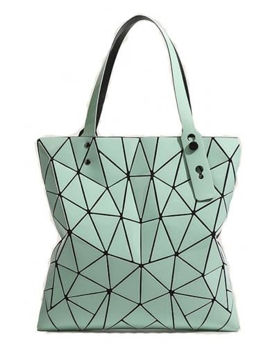 VisBeaut Handtasche mit geometrischem Gittermuster und Tragegriff für Damen, matte Tragetasche, Handtasche, geometrische Schultertasche (Style 23) von VisBeaut