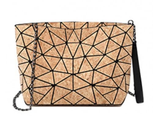 VisBeaut Handtasche mit geometrischem Gittermuster und Tragegriff für Damen, matte Tragetasche, Handtasche, geometrische Schultertasche (Style 4) von VisBeaut