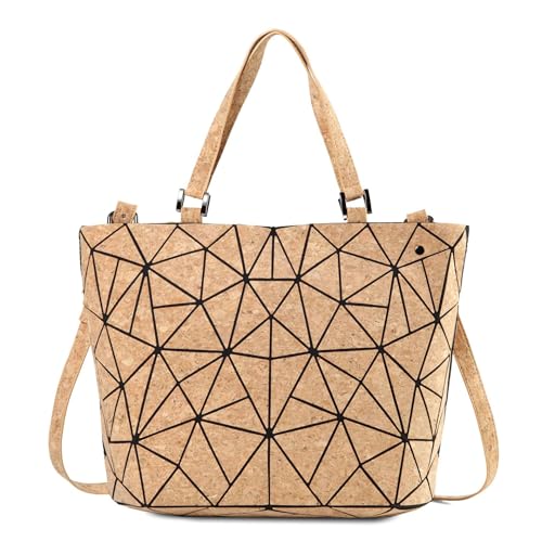 VisBeaut Handtasche mit geometrischem Gittermuster und Tragegriff für Damen, matte Tragetasche, Handtasche, geometrische Schultertasche (Style 7) von VisBeaut