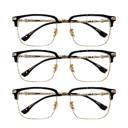 VisBeaut Intelligente Zoom-Presbyopiebrille für Männer und Frauen, Ultraleicht, Blaulichtfilter (3 Set,4X) von VisBeaut