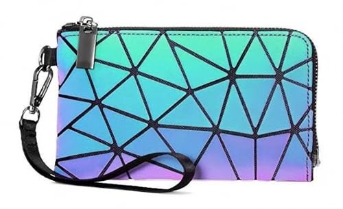 VisBeaut Ulalaza Geometrische leuchtende Einkaufstasche Holographische Geldbörsen und Handtaschen Flash Reflective Crossbody Bag für Frauen (Diagonal Package-1) von VisBeaut