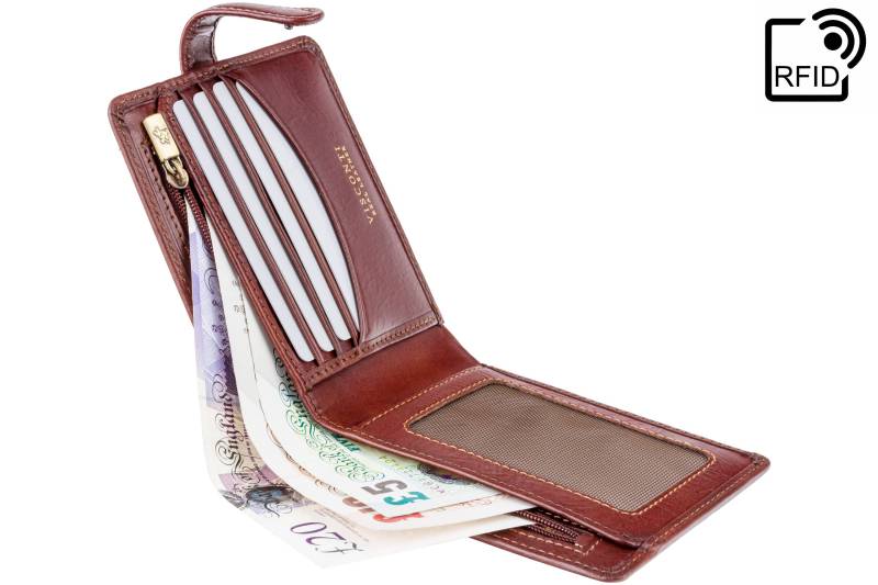 Visconti - Luxus Leder Portemonnaie Mit Rfid-Schutz Button Close Für Männer Veg Tan Premium Tsc41 von ViscontiLeather