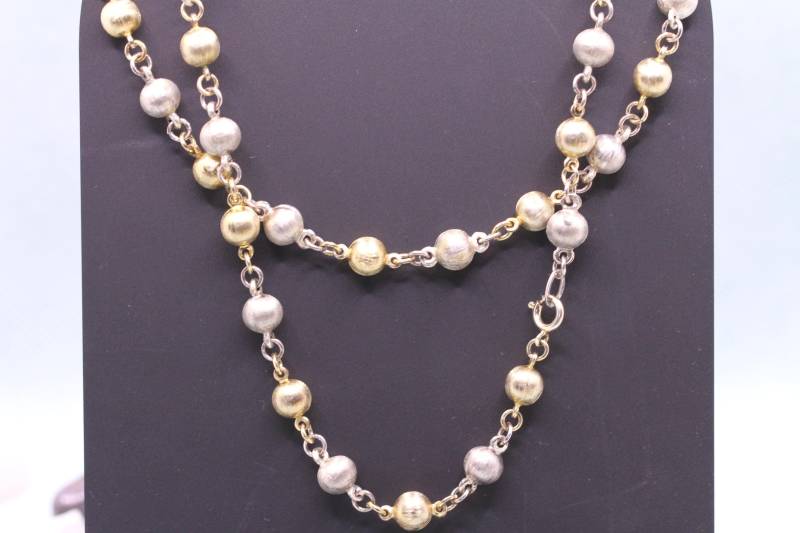 Massive Vintage Kette, 82 cm, 835 Silber von ViselaJewelry