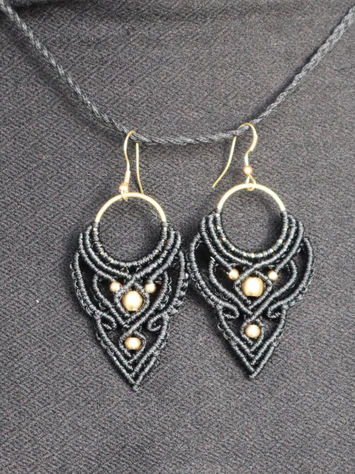 Elf Earrings Made Of Macrame, Macrame Earrings, Fairies, Fantasy, Hippie, Bohemian, Festival von Vishaad143