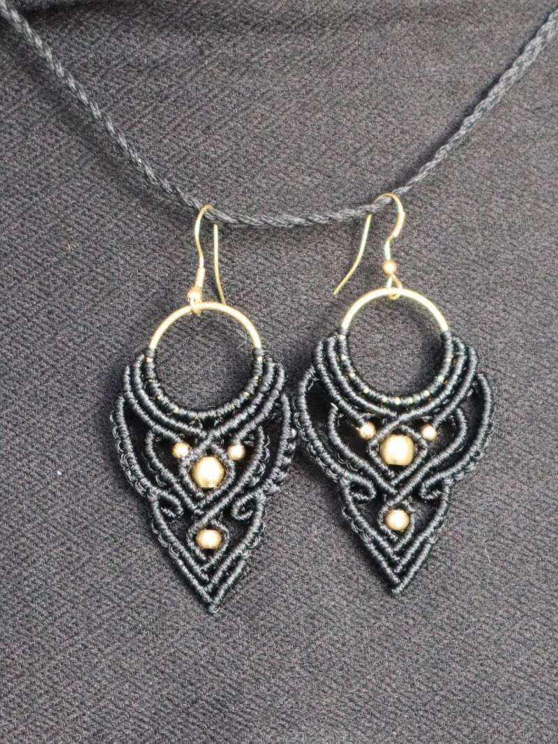 Elf Earrings Made Of Macrame, Macrame Earrings, Fairies, Fantasy, Hippie, Bohemian, Festival von Vishaad143