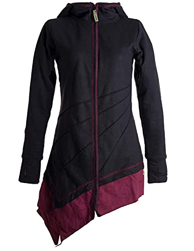 Vishes - Alternative Bekleidung - Asymmetrischer Elfen Kurzmantel mit Zipfelkapuze und Daumenlöchern schwarz-rot 38 Vishes - Alternative Bekleidung - Asymmetrischer Elfen Kurzmantel mit Zipfelkapuze und Daumenlöchern schwarz-rot 38 von Vishes
