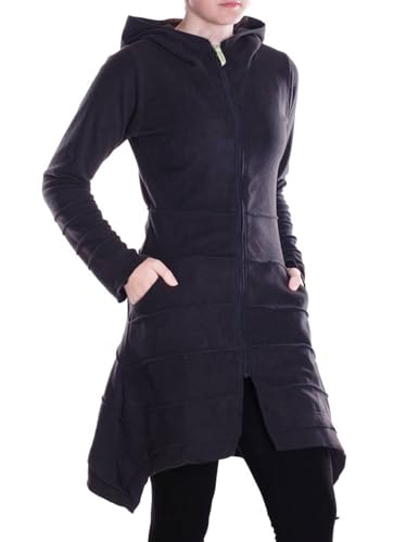Vishes - Alternative Bekleidung - Damen Kapuzenjacke lang Elfen Zipfel-Jacke Fleece Übergangsjacke-n schwarz 40 Vishes - Alternative Bekleidung - Damen Kapuzenjacke lang Elfen Zipfel-Jacke Fleece Übergangsjacke-n schwarz 40 von Vishes
