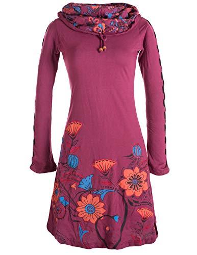 Vishes - Alternative Bekleidung - Damen Kleid mit Blumen-Muster Langarm Herbst Frühling Schalkragen dunkelrot 38 Vishes - Alternative Bekleidung - Damen Kleid mit Blumen-Muster Langarm Herbst Frühling Schalkragen dunkelrot 38 von Vishes