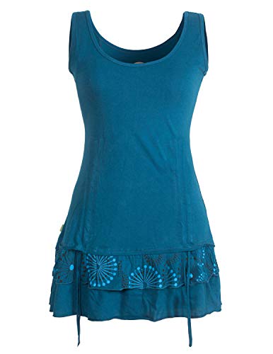 Vishes - Alternative Bekleidung - Damen Lagen-Look Jersey-Tunika Shirt aus Baumwolle zum Raffen türkis 36 Vishes - Alternative Bekleidung - Damen Lagen-Look Jersey-Tunika Shirt aus Baumwolle zum Raffen türkis 36 von Vishes