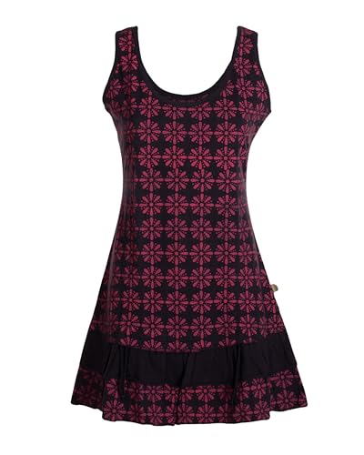 Vishes - Alternative Bekleidung - Damen Lagen-Look Träger-Kleid Jersey-Tunika Sommerkleid Schwarz 34 von Vishes