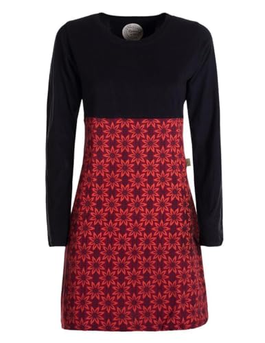 Vishes - Alternative Bekleidung - Damen Langarm Longshirt-Kleid Sweatkleid Tunika-Kleid Shirt-Kleid schwarz 36 von Vishes