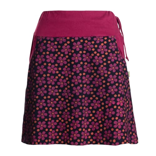 Vishes Alternative Bekleidung - Damen Mini-Rock Baumwolle Blumen-Muster Bund zum Schnüren mit Taschen schwarz-dunkelrot 48 Vishes Alternative Bekleidung - Damen Mini-Rock Baumwolle Blumen-Muster Bund zum Schnüren mit Taschen schwarz-dunkelrot 48 von Vishes