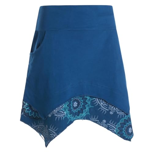 Vishes Alternative Bekleidung - Damen Mini-Rock Baumwolle Mandala-Druck extra breiter Bund mit Kordel-Zug und Taschen türkis 40-42 Vishes Alternative Bekleidung - Damen Mini-Rock Baumwolle Mandala-Druck extra breiter Bund mit Kordel-Zug und Taschen türkis 40-42 von Vishes