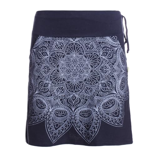 Vishes Alternative Bekleidung - Damen Mini-Rock Baumwolle Mandala-Muster extra breiter Bund mit Kordel-Zug und Taschen schwarz 48 Vishes Alternative Bekleidung - Damen Mini-Rock Baumwolle Mandala-Muster extra breiter Bund mit Kordel-Zug und Taschen schwarz 48 von Vishes