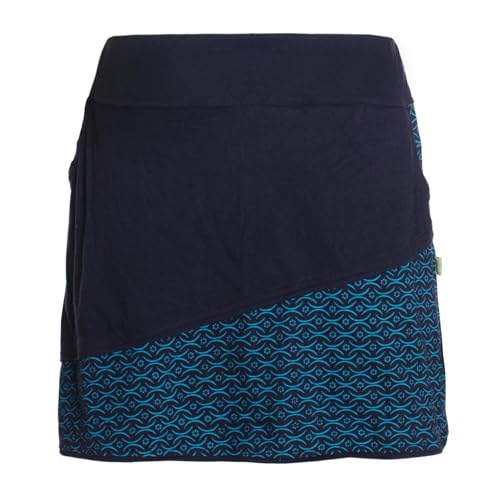 Vishes Alternative Bekleidung - Damen Mini-Rock Baumwolle minimalistisch elastischer Bund mit Taschen schwarz-türkis 42 Vishes Alternative Bekleidung - Damen Mini-Rock Baumwolle minimalistisch elastischer Bund mit Taschen schwarz-türkis 42 von Vishes