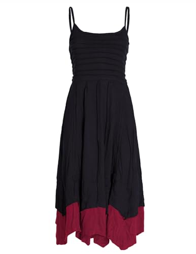 Vishes - Alternative Bekleidung - Damen Sommer-Kleid längen-verstellbar Spagettiträger-Kleid schwarz 40-42 von Vishes