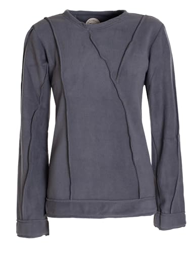 Vishes - Alternative Bekleidung - Damen Warmer Winterpullover Fleecepullover Eco-Fleece grau 38 von Vishes