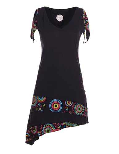 Vishes Alternative Bekleidung - Damen asymmetrisches Kleid Baumwolle Patchwork-Design mit Taschen schwarz 46 Vishes Alternative Bekleidung - Damen asymmetrisches Kleid Baumwolle Patchwork-Design mit Taschen schwarz 46 von Vishes