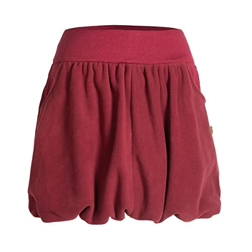 Vishes - Alternative Bekleidung Damen extra Warmer Ballonrock Herbstrock Winterrock Fleece-Rock kurz dunkelrot 36 von Vishes