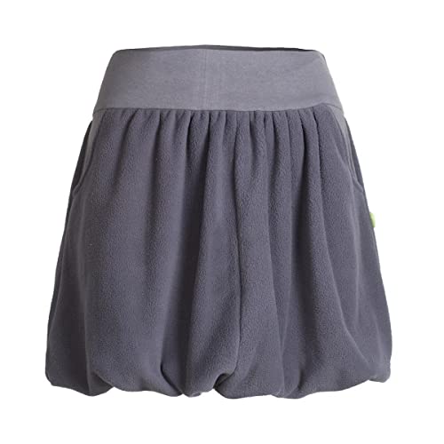 Vishes - Alternative Bekleidung Damen extra Warmer Ballonrock Herbstrock Winterrock Fleece-Rock kurz grau 40 von Vishes