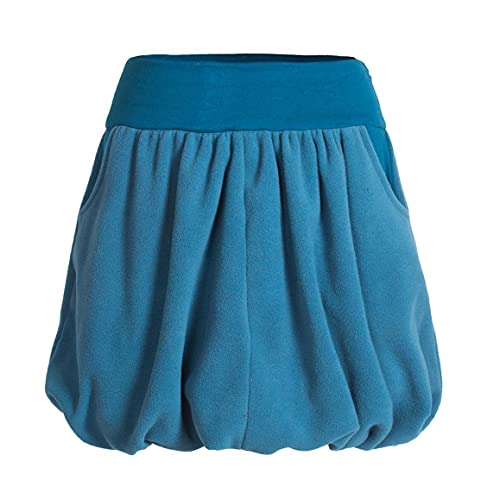 Vishes - Alternative Bekleidung Damen extra Warmer Ballonrock Herbstrock Winterrock Fleece-Rock kurz türkis 40 von Vishes