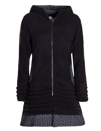 Vishes - Alternative Bekleidung - Damen lange Fleecejacke Hippiemantel Übergangsjacke Zipfelkapuze schwarz 36-38 Vishes - Alternative Bekleidung - Damen lange Fleecejacke Hippiemantel Übergangsjacke Zipfelkapuze schwarz 36-38 von Vishes