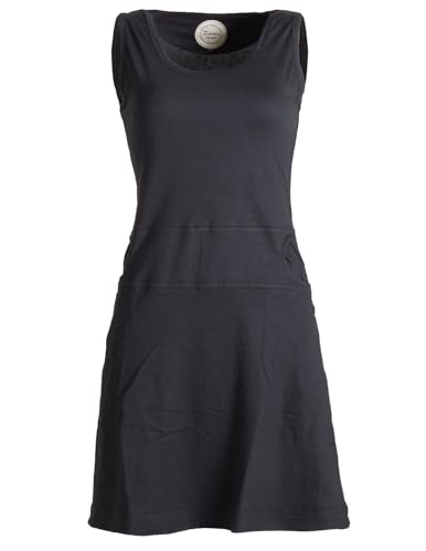 Vishes - Alternative Bekleidung - Einfaches armloses Kleid aus Biobaumwolle mit seitlichen Taschen schwarz 38 von Vishes