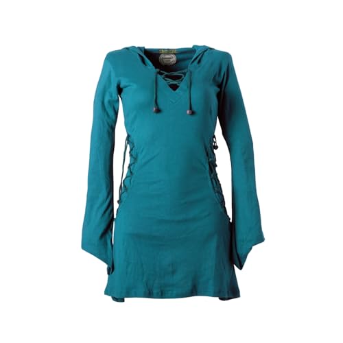 Vishes Elfenkleid mit Zipfelkapuze & Schnürbändern in Türkis | Größe XS (36-38) | Handgefertigt aus 100% Baumwolle | Ideal für Herbst & Frühjahr | Nachhaltige Alternative Bekleidung Vishes Elfenkleid mit Zipfelkapuze & Schnürbändern in Türkis | Größe XS (36-38) | Handgefertigt aus 100% Baumwolle | Ideal für Herbst & Frühjahr | Nachhaltige Alternative Bekleidung von Vishes