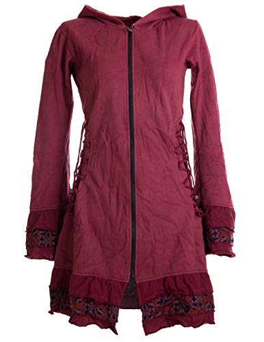 Vishes - Alternative Bekleidung - Elfenmantel aus Baumwolle mit Zipfelkapuze und Rüschen zum Schnüren dunkelrot 36 (S) Vishes - Alternative Bekleidung - Elfenmantel aus Baumwolle mit Zipfelkapuze und Rüschen zum Schnüren dunkelrot 36 (S) von Vishes