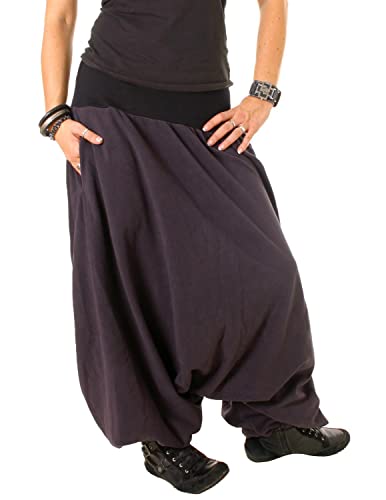Vishes - Alternative Bekleidung - Haremshose aus Fleece Einheitsgröße/Lange Größe dunkelgrau 44-50 von Vishes