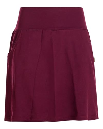 Vishes - Alternative Bekleidung - Kurzer Damen Basic Bio-Rock Aus Baumwolle, Einfarbig Schlicht Dunkelrot, Größe 42 von Vishes
