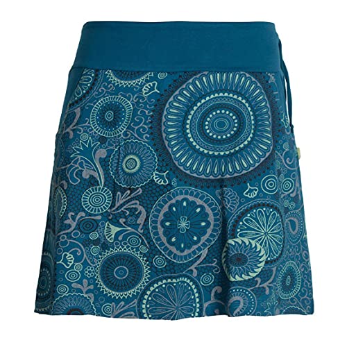 Vishes - Alternative Bekleidung - Kurzer Damen Baumwoll-Rock Bunt mit Mandalas und Blumen Bedruckt türkis 46 Vishes - Alternative Bekleidung - Kurzer Damen Baumwoll-Rock Bunt mit Mandalas und Blumen Bedruckt türkis 46 von Vishes