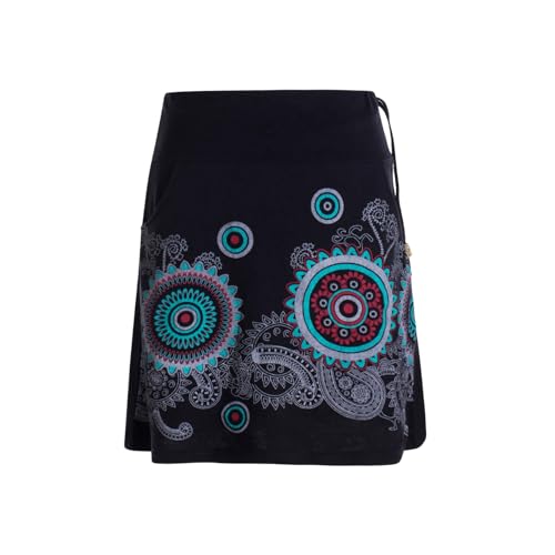 Vishes kurzer Damenrock mit Mandalas in schwarz I Größe XS (32-34) I Handgefertigt aus 100% Baumwolle I Rock mit breitem Bund I Für warme & kalte Monate I Nachhaltige Alternative Bekleidung Vishes kurzer Damenrock mit Mandalas in schwarz I Größe XS (32-34) I Handgefertigt aus 100% Baumwolle I Rock mit breitem Bund I Für warme & kalte Monate I Nachhaltige Alternative Bekleidung von Vishes