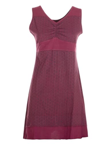 Vishes - Alternative Bekleidung - Kurzes Damen Kleid Blumentunika Hemdchen Hängerchen ärmellos dunkelrot 36 von Vishes