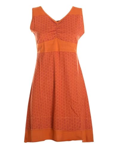 Vishes - Alternative Bekleidung - Kurzes Damen Kleid Blumentunika Hemdchen Hängerchen ärmellos orange 38 von Vishes