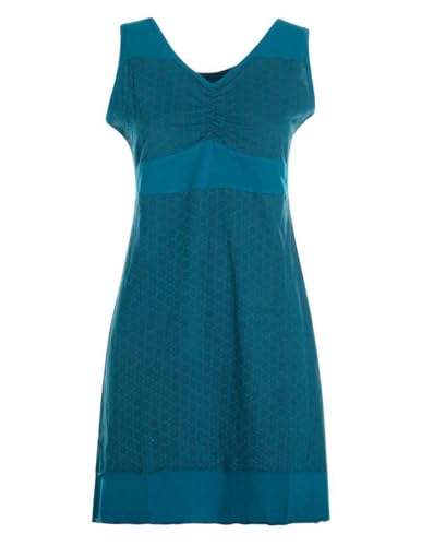 Vishes - Alternative Bekleidung - Kurzes Damen Kleid Blumentunika Hemdchen Hängerchen ärmellos türkis 38 von Vishes