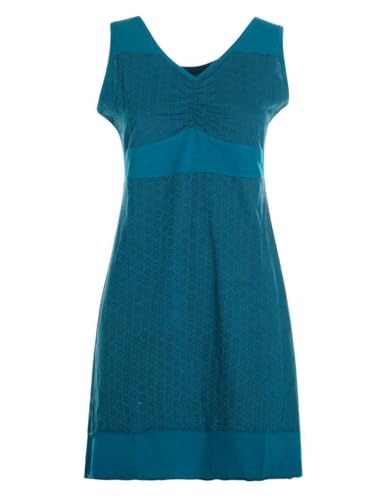 Vishes - Alternative Bekleidung - Kurzes Damen Kleid Blumentunika Hemdchen Hängerchen ärmellos türkis 40-42 von Vishes