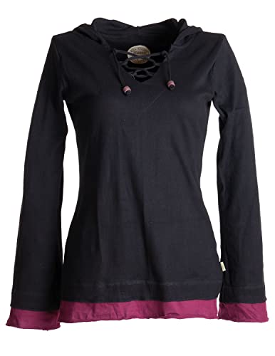 Vishes - Alternative Bekleidung - Lagenlook Longsleeve Shirt mit Zipfelkapuze schwarz 38 Vishes - Alternative Bekleidung - Lagenlook Longsleeve Shirt mit Zipfelkapuze schwarz 38 von Vishes