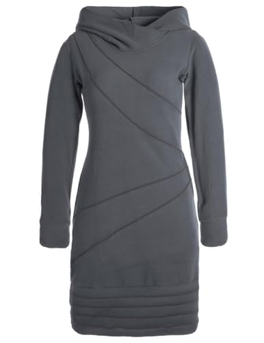 Vishes - Alternative Bekleidung - Langärmliges Patchwork Hoodie Eco Fleecekleid Pullover-Kleid Daumenlöcher grau 40 Vishes - Alternative Bekleidung - Langärmliges Patchwork Hoodie Eco Fleecekleid Pullover-Kleid Daumenlöcher grau 40 von Vishes