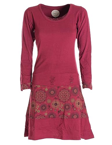 Vishes - Alternative Bekleidung - Langarm Damen Keid Mandala Druck Rundhals Ausschnitt dunkelrot 38-40 Vishes - Alternative Bekleidung - Langarm Damen Keid Mandala Druck Rundhals Ausschnitt dunkelrot 38-40 von Vishes