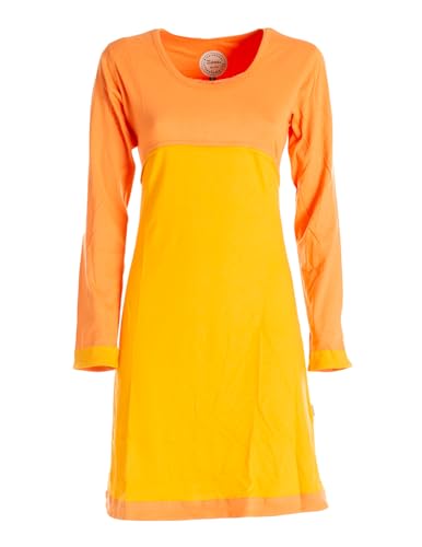 Vishes - Alternative Bekleidung - Langarm Damen Kleid Longshirt Jerseykleid Bio-Baumwolle GOTS orange 38 von Vishes