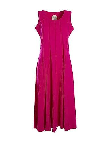 Vishes - Alternative Bekleidung - Lange Damen Kleider Sommerkleid Lang Einfarbig ärmellos Patchwork pink 36 von Vishes