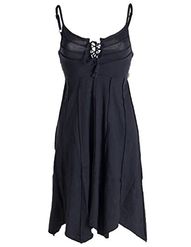 Vishes - Alternative Bekleidung - Leichtes Sommerkleid mit verstellbaren Trägern schwarz 38 (M) von Vishes