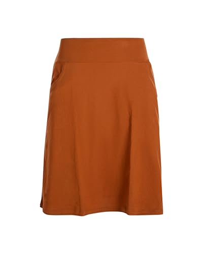 Vishes - Alternative Bekleidung - Rock Damen Knielang Bio Baumwolle Breiter Bund Jersey Röcke Basic dunkelorange 32 von Vishes