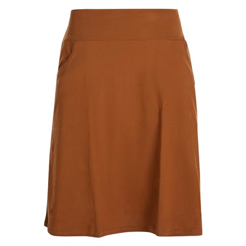 Vishes - Alternative Bekleidung - Rock Damen Knielang Bio Baumwolle Breiter Bund Jersey Röcke Basic dunkelorange 38 von Vishes