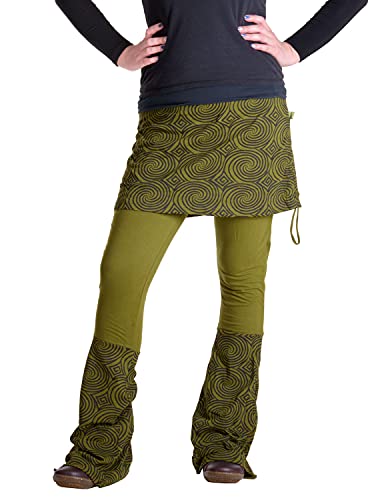 Vishes - Alternative Bekleidung - Rock- Schlag- Hosen Kombination - Lange Größe Olive 38-40 von Vishes