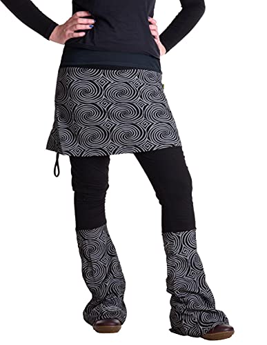 Vishes - Alternative Bekleidung - Rock- Schlag- Hosen Kombination - Lange Größe Schwarz 44-46 von Vishes