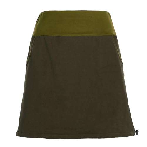 Vishes - Alternative Bekleidung - Thermorock Warmer Damen Winterrock kurz Minirock aus ECO-Fleece Olive 40-42 von Vishes