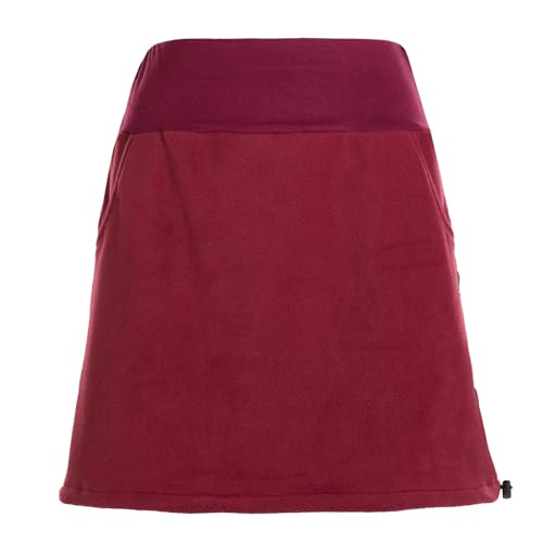 Vishes - Alternative Bekleidung - Thermorock Warmer Damen Winterrock kurz Minirock aus ECO-Fleece dunkelrot 32-34 von Vishes